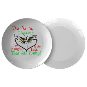Grinch plate for Santa