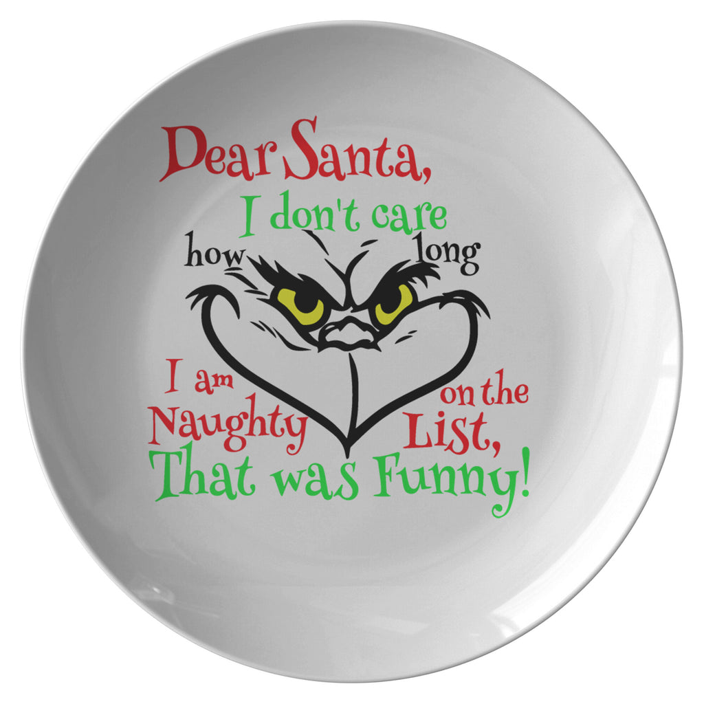 Grinch plate for Santa
